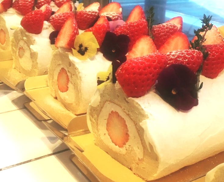 いちごの和三盆ロールケーキ